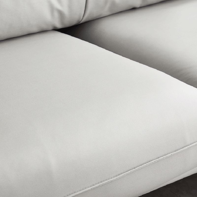 Modern Faux Leather Standard Settee Tuxedo Arm Sofa for Living Room
