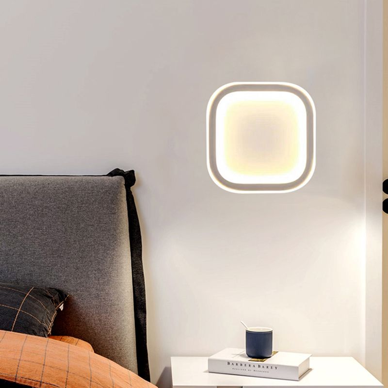 Geometry Shape Metal Wall Light Modern Style Single Light Wall Sconce Light