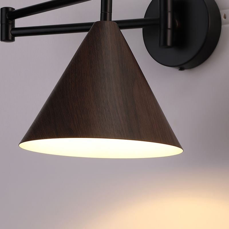 Nordic Style Wall Light Geometry Shape Wall Lamp with Iron Base for Bedroom