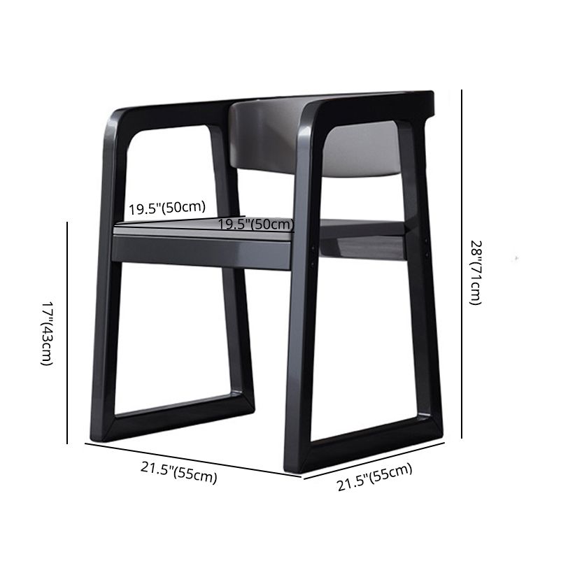 Wood Contemporary Style Indoor with Arm Chair Open Back Dining Side Chairs