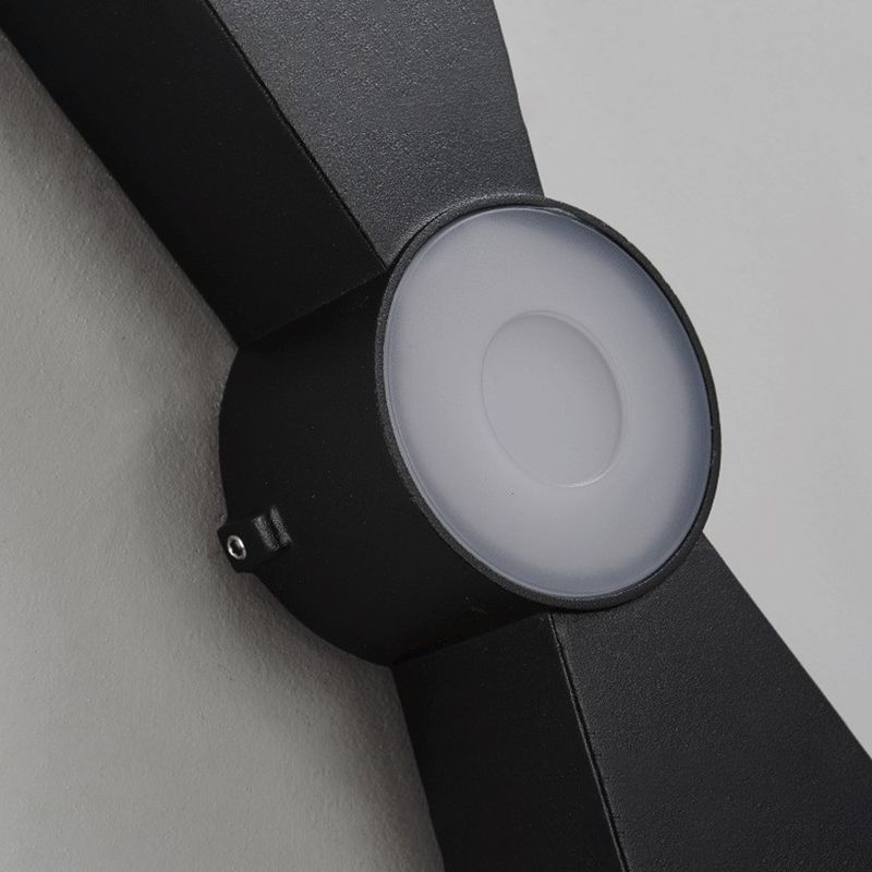 Contemporary Metal Wall Sconce Led 3 Light Wall-washer Light for Outdoor