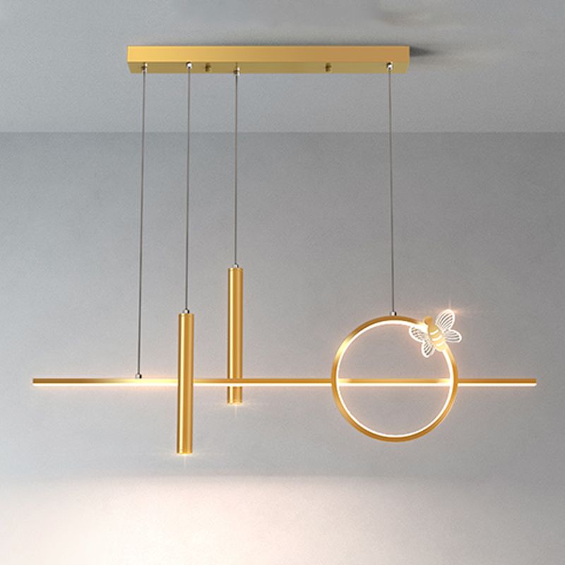 Contemporary Style Linear Island Lighting Metal Island Lighting Fixtures