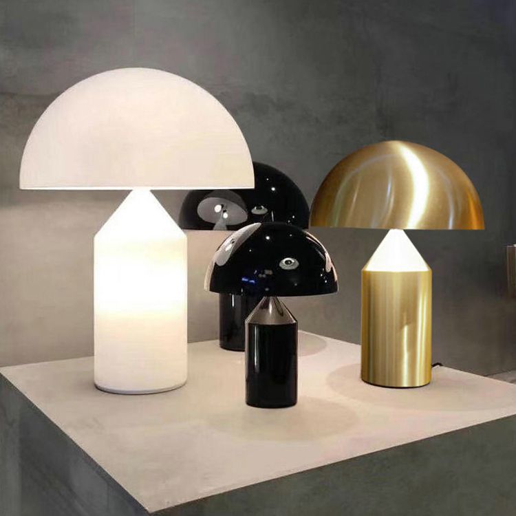 Round Shape Metal Table Lamp Modern Style 1-Light Table Lamp Fixtures