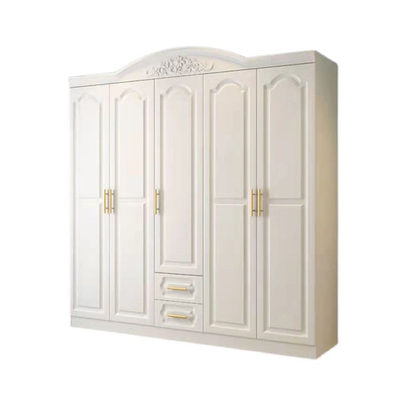 White Wood Wardrobe Armoire French Country Wardrobe Closet for Home
