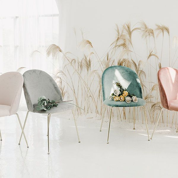 Chaises de salle à manger en métal de Style nordique, chaise sans bras latérale pour la cuisine