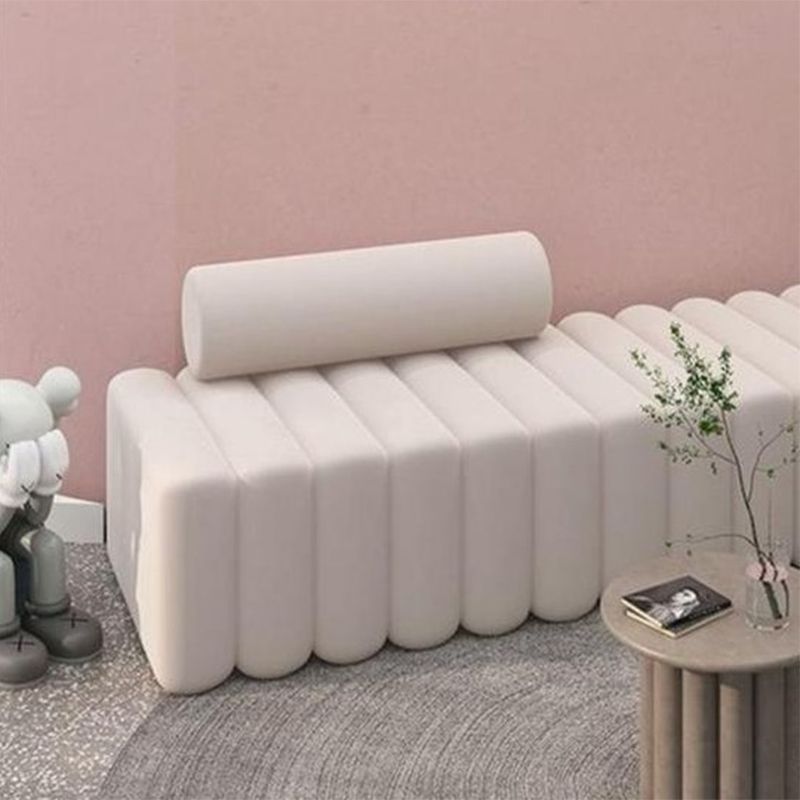 16.92" High Velvet Standard Sofa Contemporary Armless Sofa for Living Room