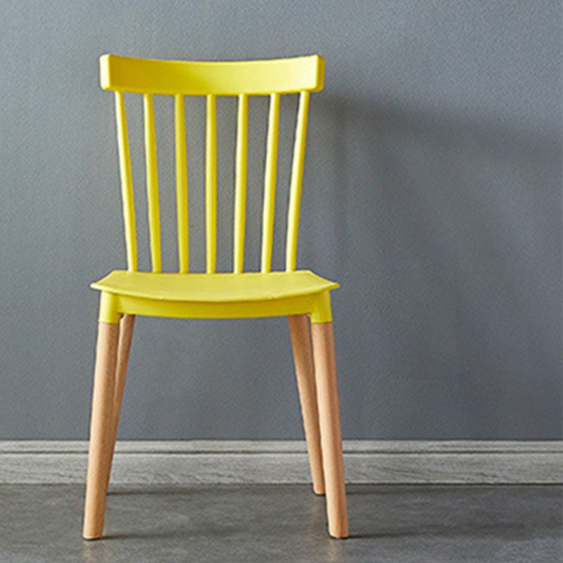 Contemporary Style Chair Dining Armless Dining Chairs with Wooden Legs for Home