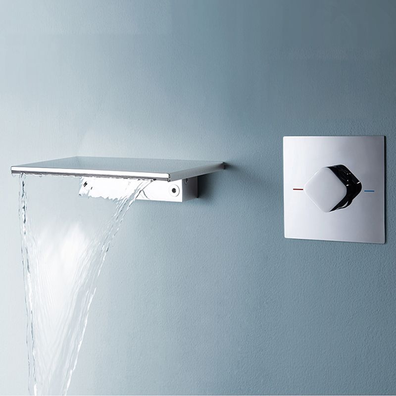 Modern Metal Tub Filler Single Handles Waterfall Tub Faucet Trim