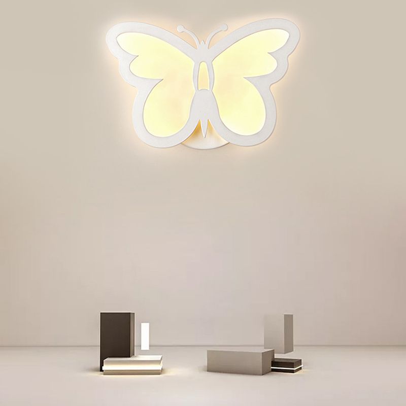 Creative Butterfly Sconce Light Fixture Modern Acrylic Wall Sconce Light for Bedroom