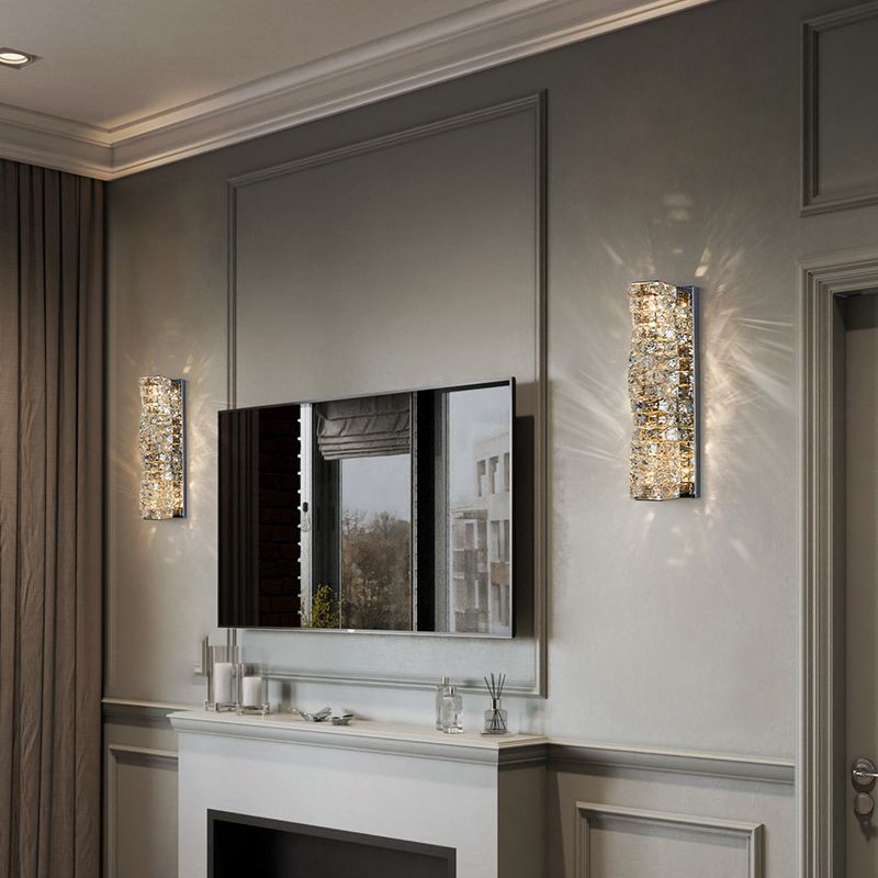 Crystal Unique Wall Sconce Modern 1 Light Wall Mount Light Fixture