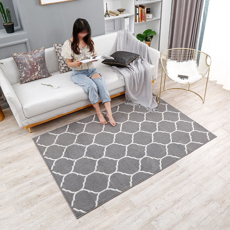 Modern grijze tapijt Leisure geometrisch gebied Tapijten Polyester woonkamer tapijt met niet-slipachter