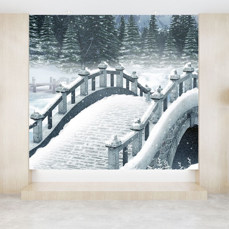 Extra Large Arch Bridge Mural White Non-Woven Wall Art for Home Decor, Personalised