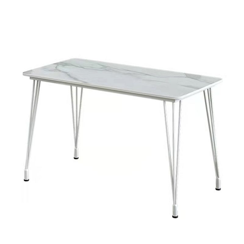 Outdoor Tripod Dining Table Modern Stone Top Metal Base Dinner Table