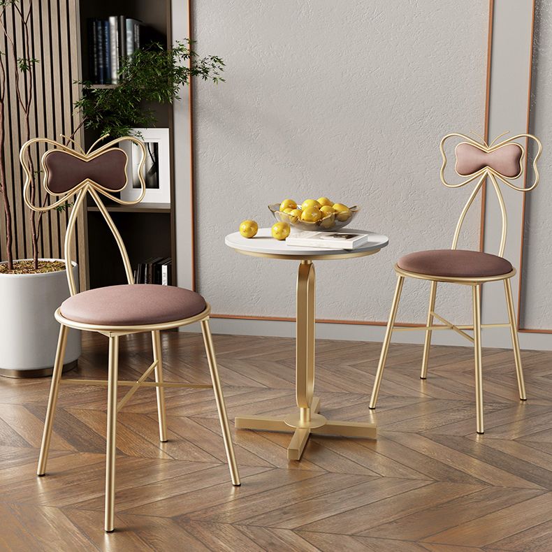 Sillas laterales con respaldo abierto de estilo nórdico, sillas tapizadas de comedor sin brazos para el hogar