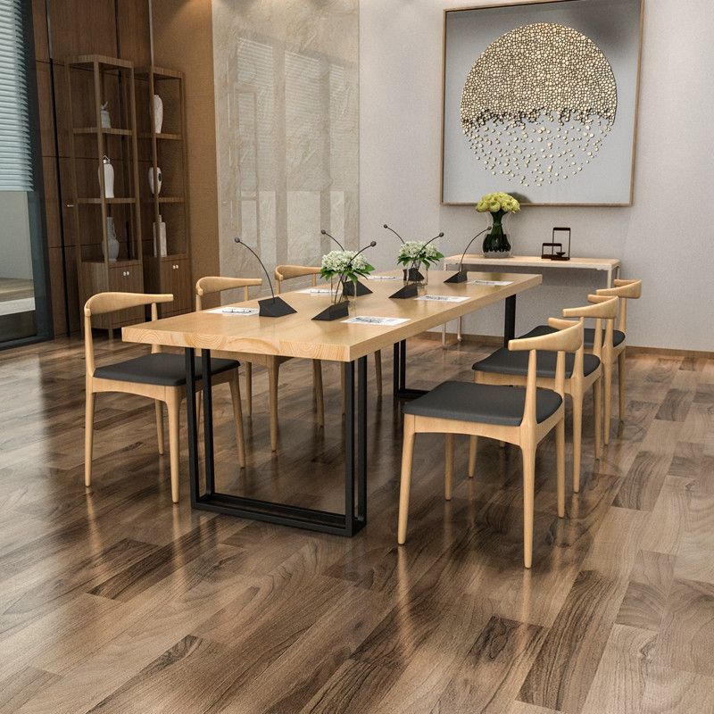 Colección de comedor de madera sólida de pino mesa de rectángulo de lujo tradicional