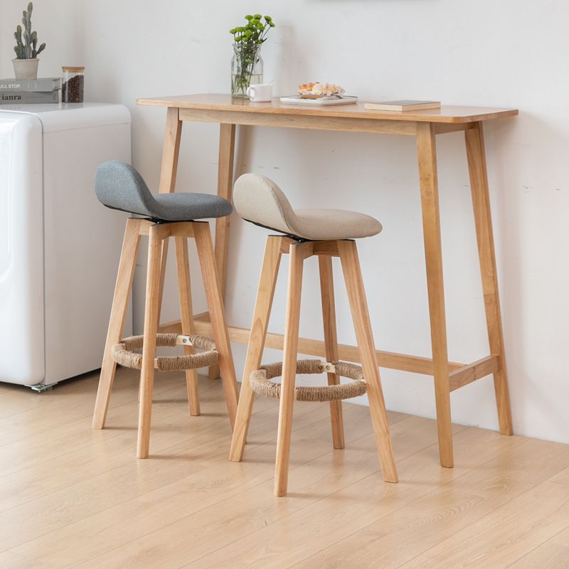 Wooden Rectangular Table, Modern Style Home Living Room Against The Wall Bar Table