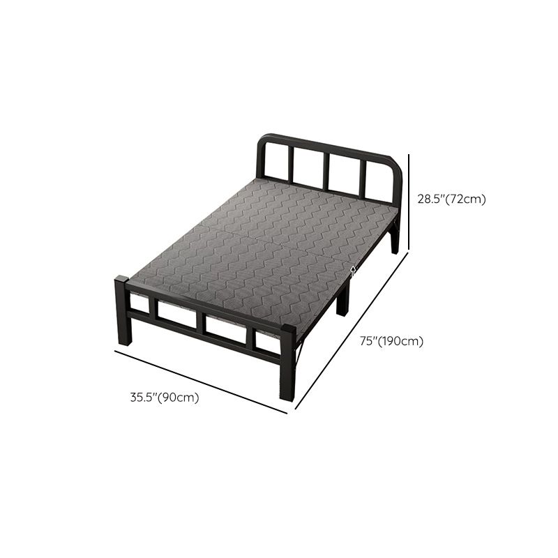 Contemporary Metal Frame Standard Bed, Foldable Bed for Bedroom