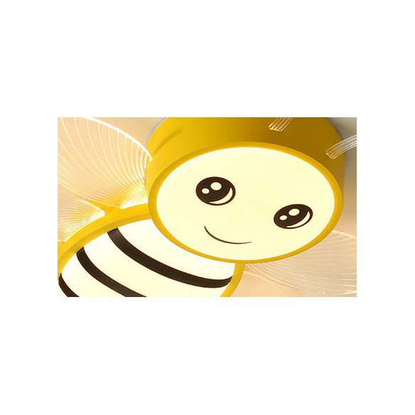 Bee-shaped  Flush Mount Light Fixtures Kids Acrylic Flushmount