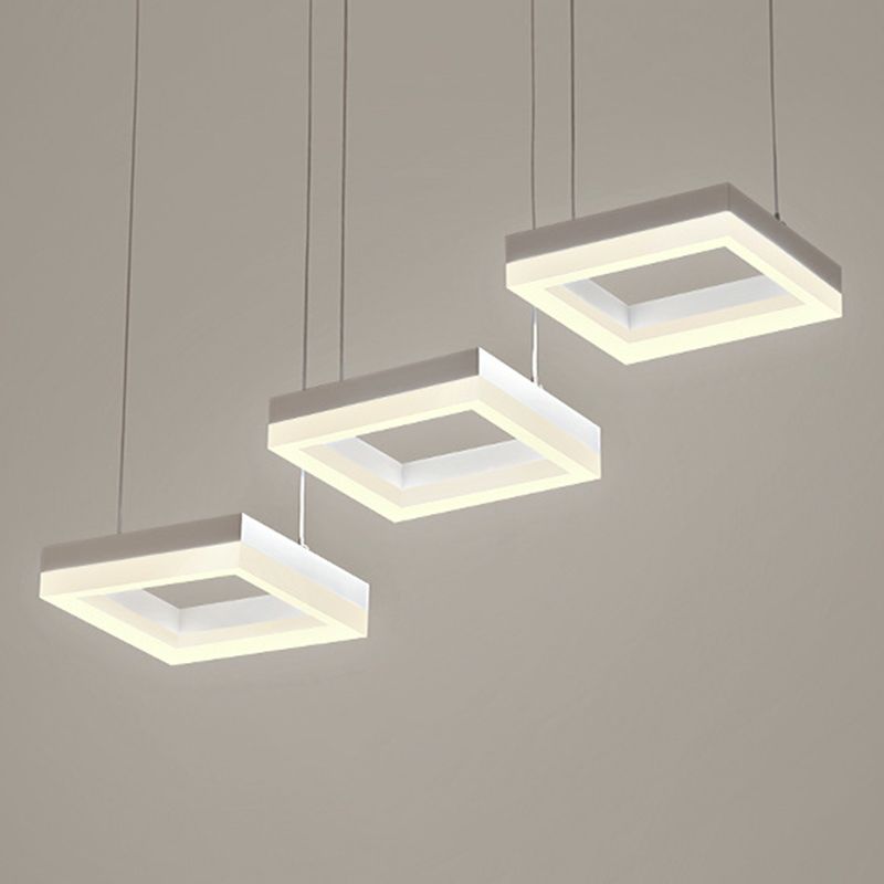 Lampada sospesa semplicistica moderna 3 Pendant Light Light Light per soggiorno sala da pranzo