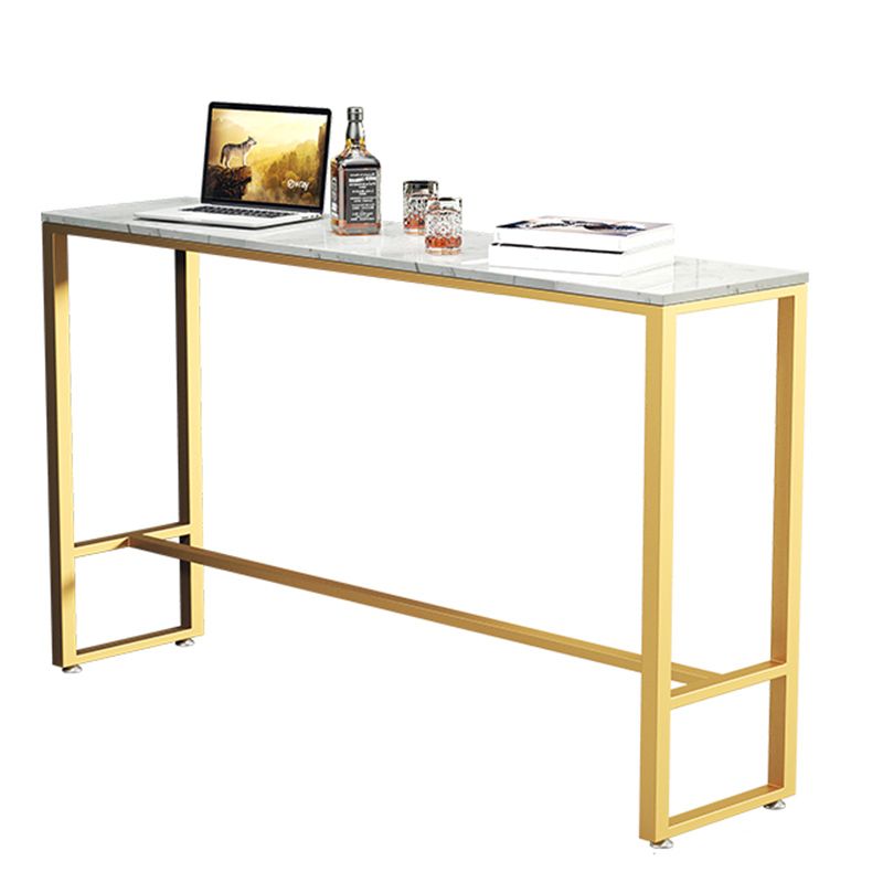 Glam Rectangle Pub Set 1/4 Pieces Counter Table with Upholstered Stools