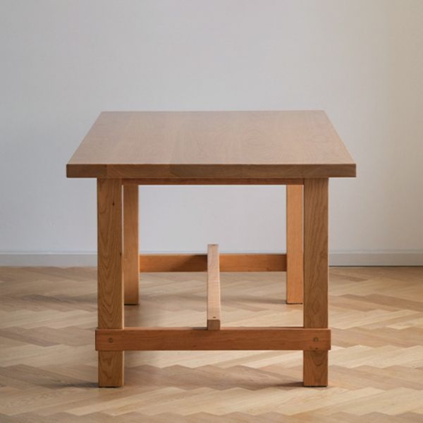 Rectangle Trestle Furniture Pine Solid Wood Dining Room Collection for Home