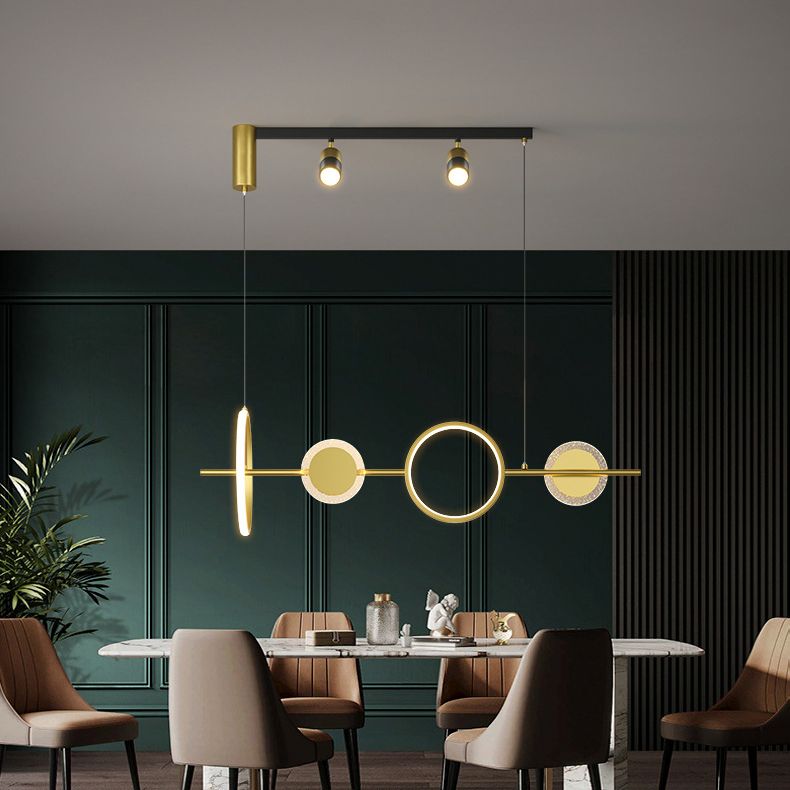 Modern Style Circle Shape Island Pendants Metal Pendant Lights for Dining Room