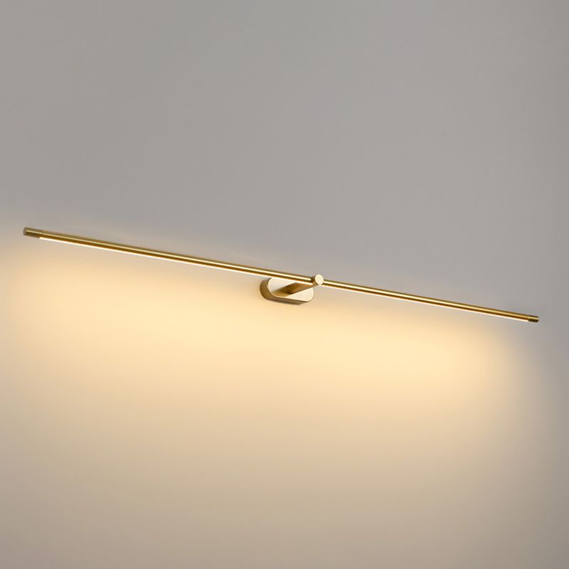 Simplicité Mirror de vanité allongée lumineuses luminaires muraux acryliques pour salle de bain