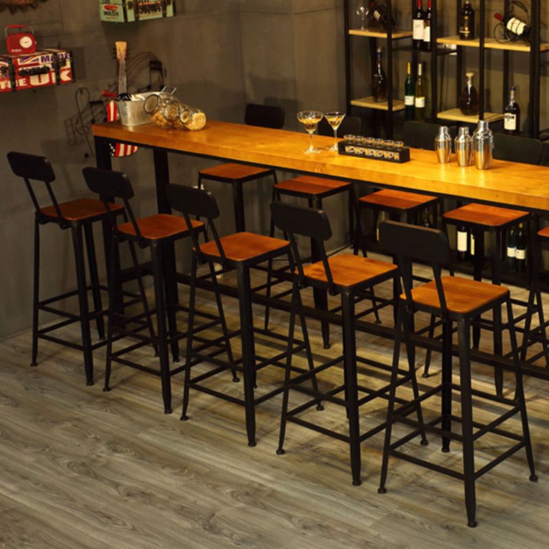 Low Back Dining Stools Contemporary Bar Stools with Metal Base