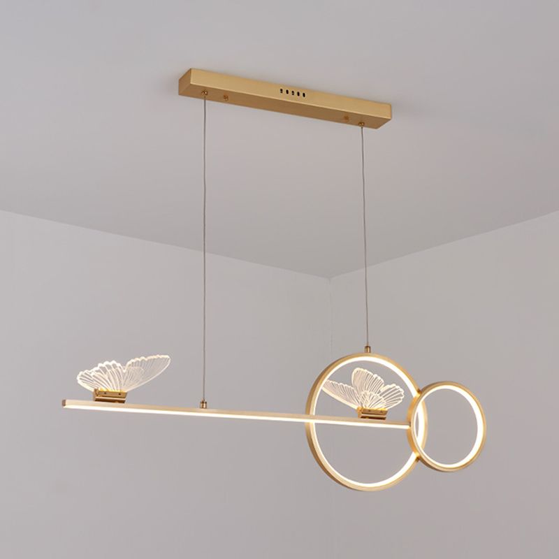 Gold Island Light Contemporary Pendant Lighting with Brass for Dining Room