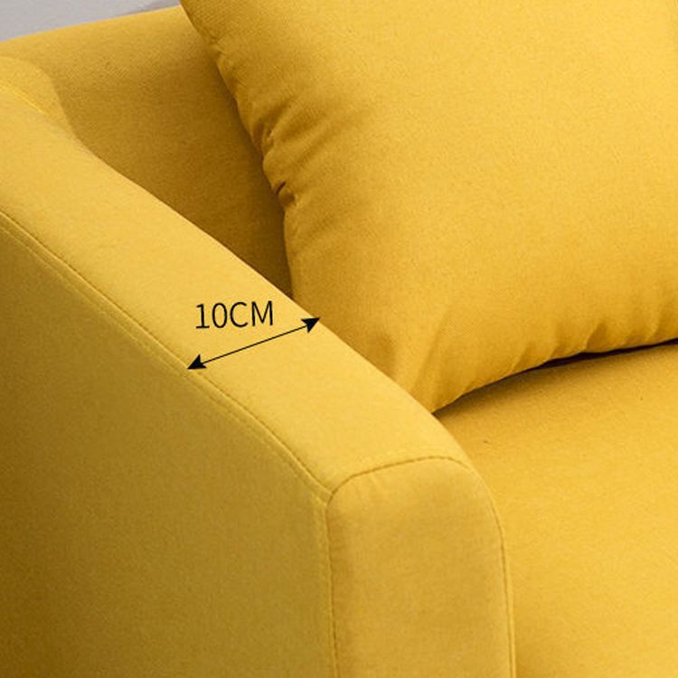 Contemporary 23.62" H Cotton Blend Tuxedo Arm Sofa for Living Room