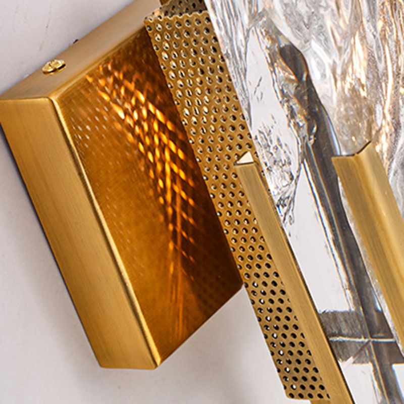 Single Modern Golden Wall Mounted Sconce Crystal Wall Light for Bedroom