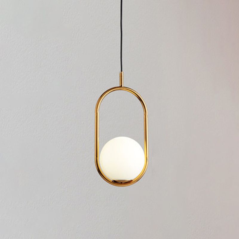 1 luminaires suspendus légers au milieu du siècle moderne en verre blanc suspendu suspendu pour chambre à coucher