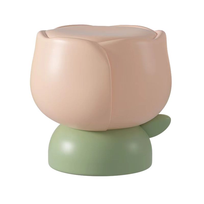 Resin Coffee or End Table in Flower Shape with 1 Legs Contemporary