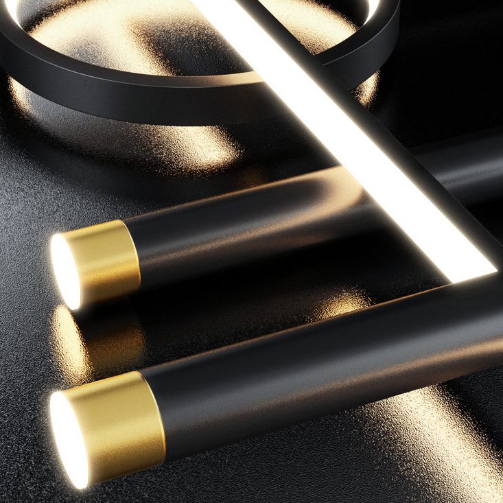 Linear Island Pendant Light Modern Style LED Metal Island Ceiling Light for Dinning Room