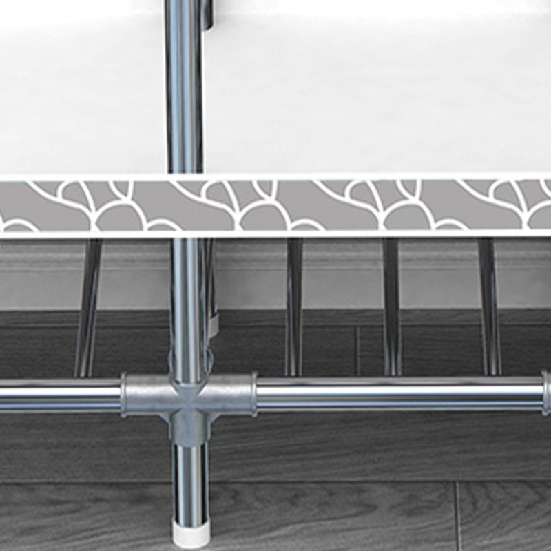 Modern Style Wardrobe Metal 2 Shelves Wardrobe Closet for Bedroom