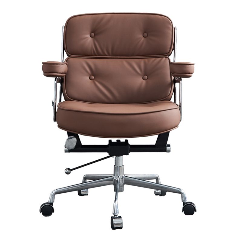 Fixed Arms Managers Chair Lumbar Support Middle Ergonomic Back Executive Chair