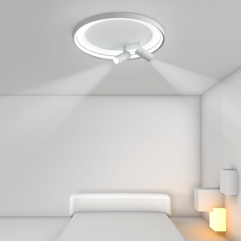 Round Ceiling Mounted Fixture Nordic Style Metal LED Bedroom Ceiling Fixture