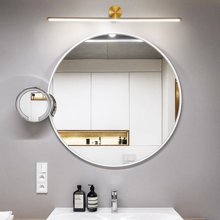 Lampada a parete a LED lineare in alluminio nella moderna semplicità di rame da parete interno con tonalità silicone