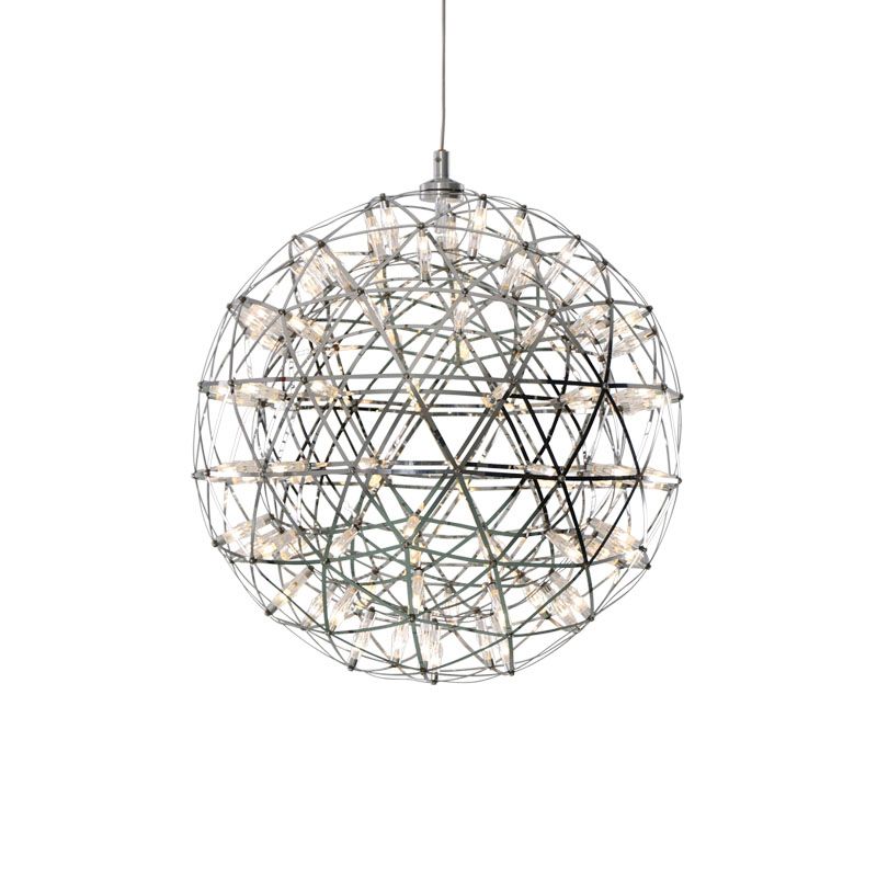 Vuurwerk kroonluchter verlichting met orb -schaduw modernistisch roestvrij staal 8 "/12" W led restaurant hanglamp in chroom