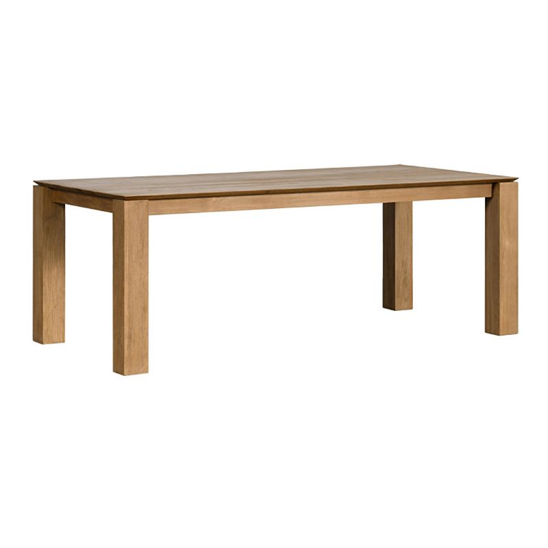 Modern Wood Rectangle Dining Table 4 Legs Table for Dining Room