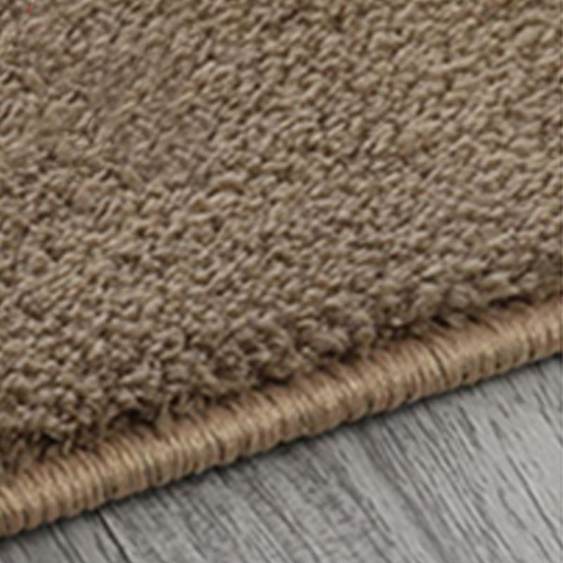 Tapis de couleur unie brun Rapier en polyester tapis de support de tapis sans glissement pour le salon
