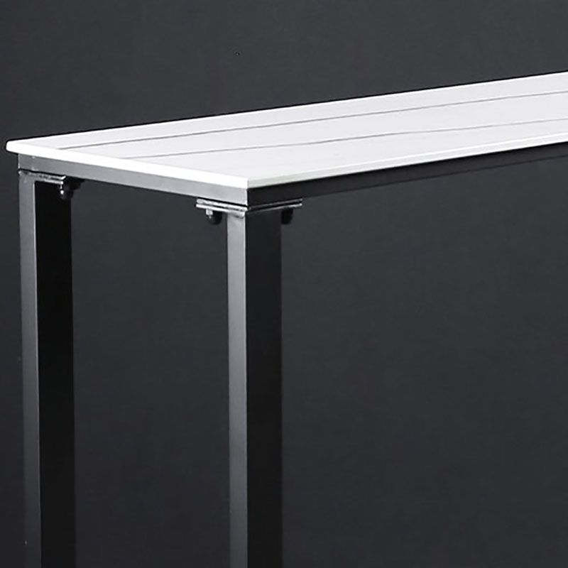 42-inch Height Cocktail Bar Table Industrial Style Metal Base Bar Height Storage Table