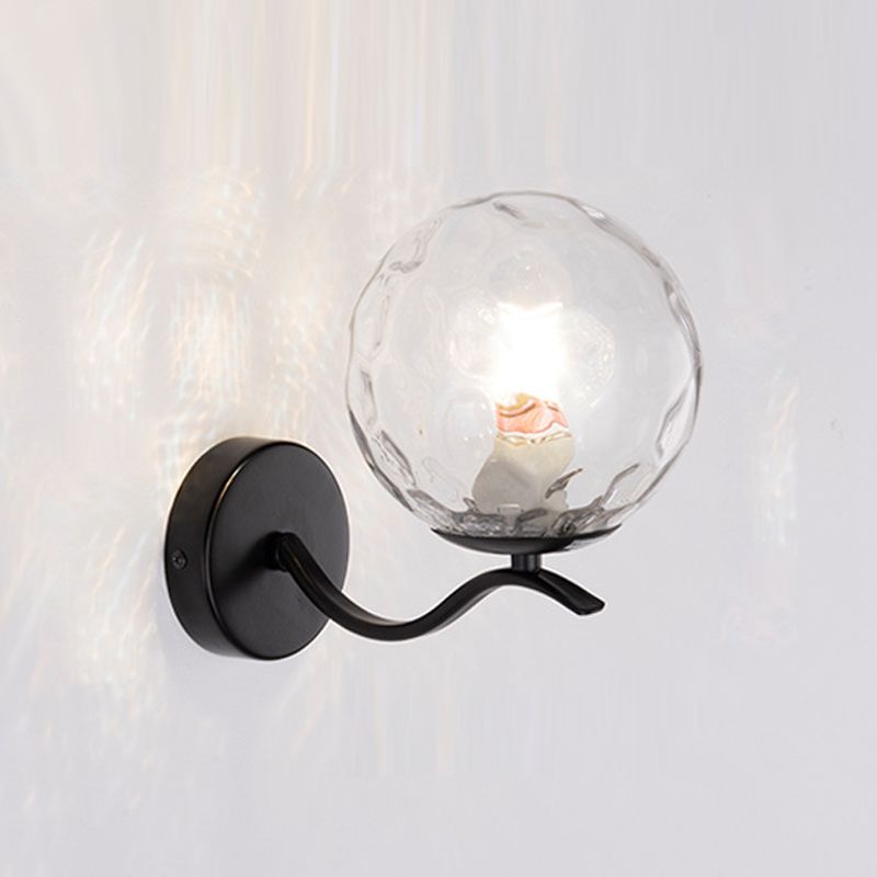 Modern de vidrio de vidrio Luz de pared Globe Globe 8.5 "Alto pared de pared para sala de estar