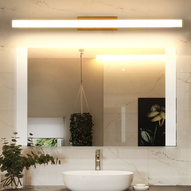1 luces de pared de tocador lineal ligero luces de espejo de tocador de madera de estilo moderno