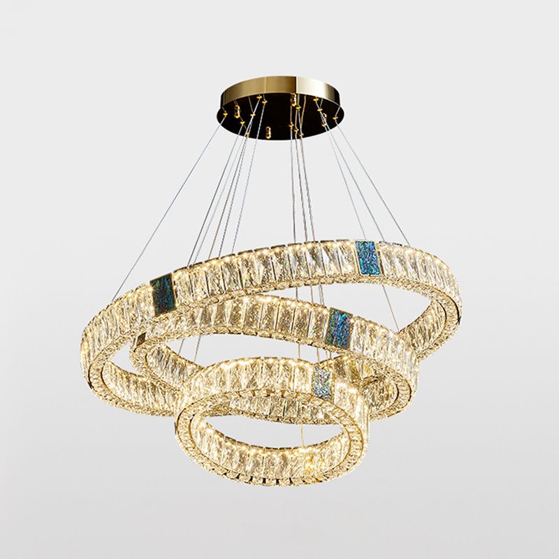 Moderne ronde kroonluchter verlichtingsarmaturen Multi-tier hangende hangende lampen