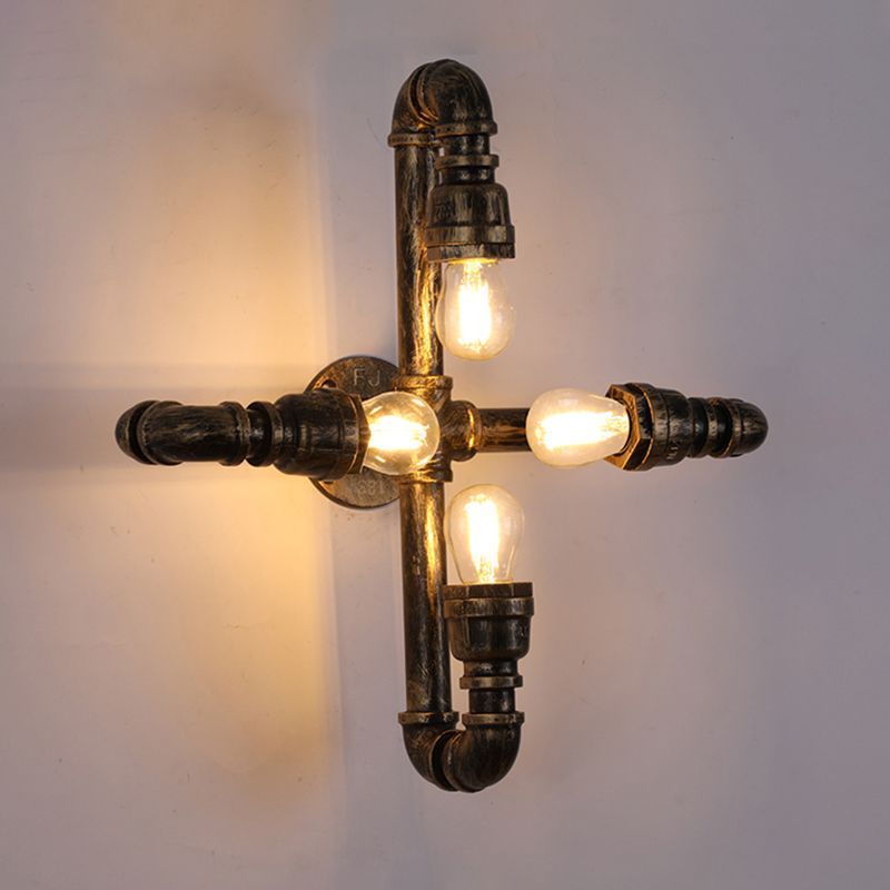 Industrielle Leitungsschatten-Wandmontage licht schmiedeeiseisernder Wandleuchte für Bar