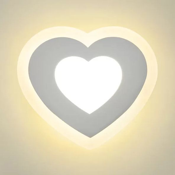 Flat Hallway Stair Wall Sconce Acrylic Lovely Modern LED Wall Light in White