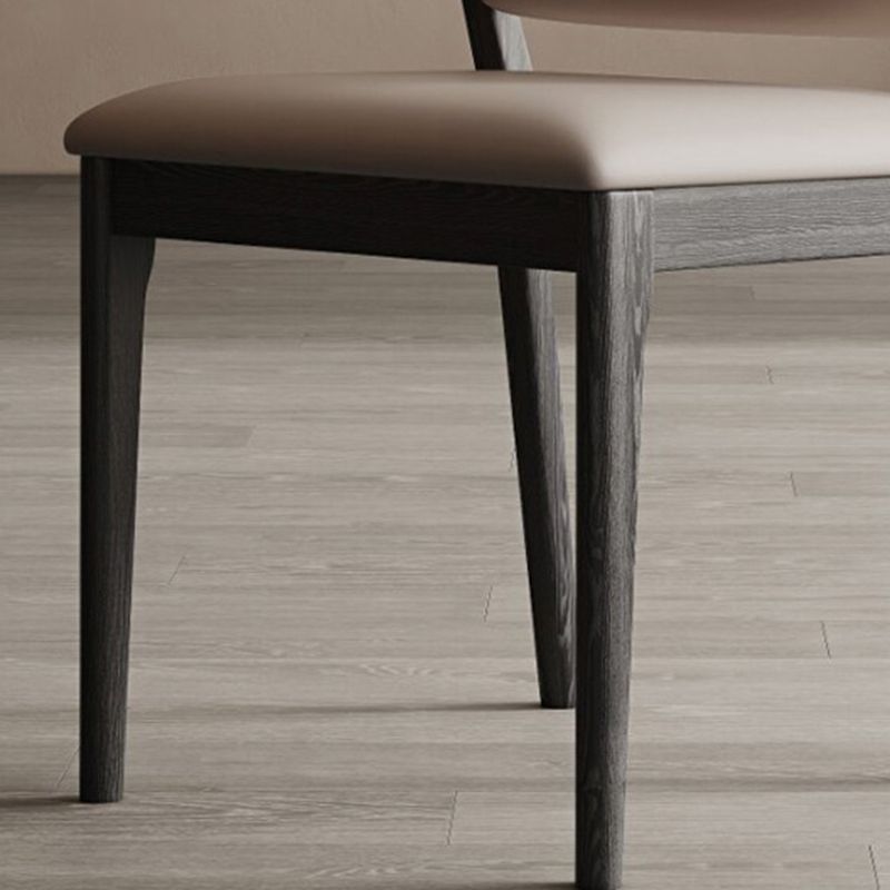 Industrial Upholstered Armless Chair Dining Room Open Back Dining Chair