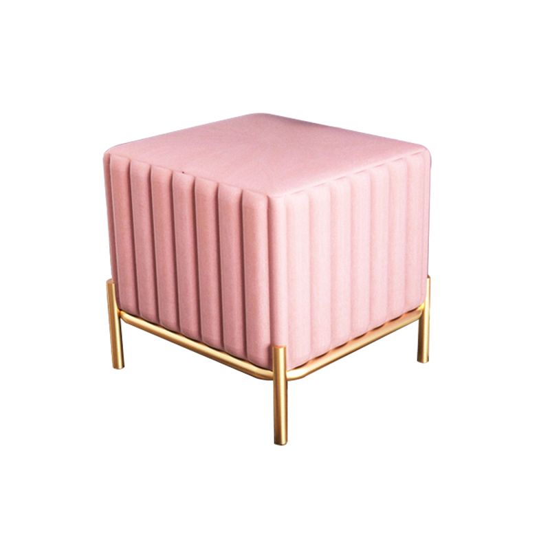 Solid Color Flannel Standard Stool Modern Simple Square Upholstered Ottoman