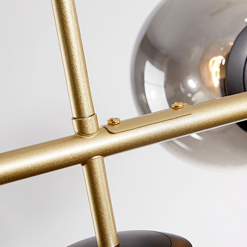 Estilo moderno de forma esférica luces de isla vidrio 6 iluminación de la isla ligera